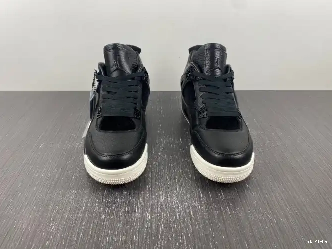 Black Jordan 4 Retro Hair 819139-010 Pony 0616